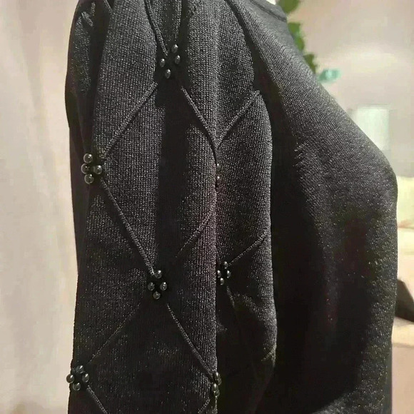 NWT Laura Plus Black Beaded Sweater PTP 23”-24 - Picture 7 of 15